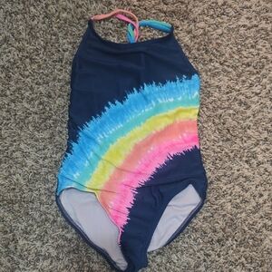 SO Kids Tie-Dye Rainbow One Piece Swimsuit